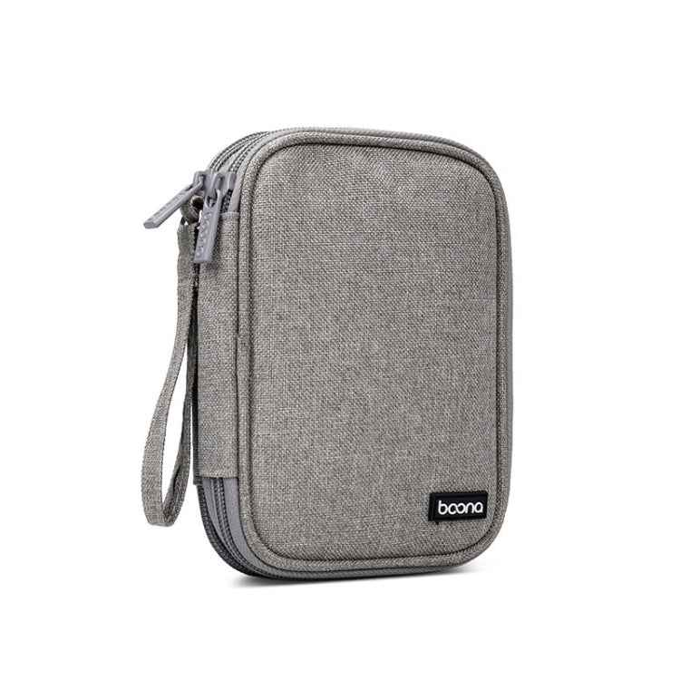Baona BN-C003 Mobile Hard Disk Protection Cover Portable Storage Hard Disk Bag, Double-layer (Gray), Double-layer (Black), Single-layer (Gray), Single-layer (Black)
