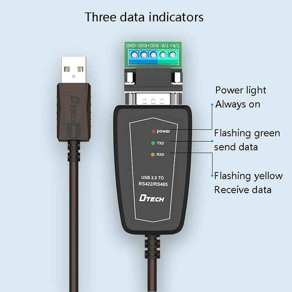 DTECH DT-5019 USB to RS485 / RS422 Conversion Cable, FT232 Chip, Length: 1.5m