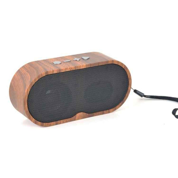 F3 Retro Wood-Grain Mini Bluetooth Speaker Support TF Card