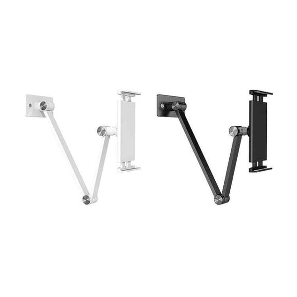 WS-2 Wall-Mounted Folding Telescopic Holder For Mobile Phone And Tablet, WS-2 (White), WS-2 (Black Gray)