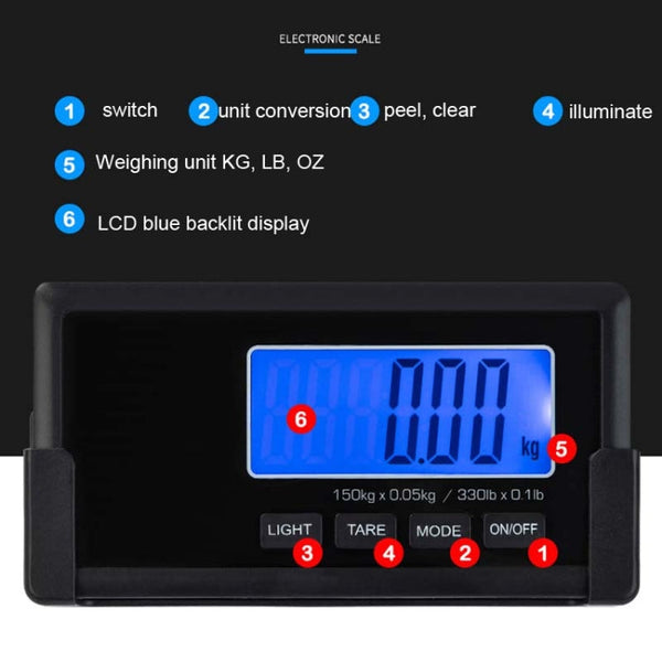 Wireless Transmission Split Scale Electronic Scale Portable Express Scale Animal Scale,CN Plug