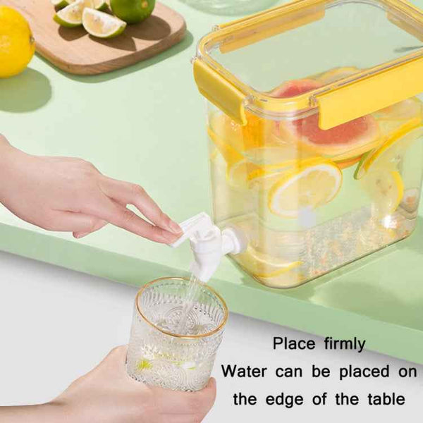 4.5L Home Kitchen Refrigerator Cold Kettle With Faucet(Gray)