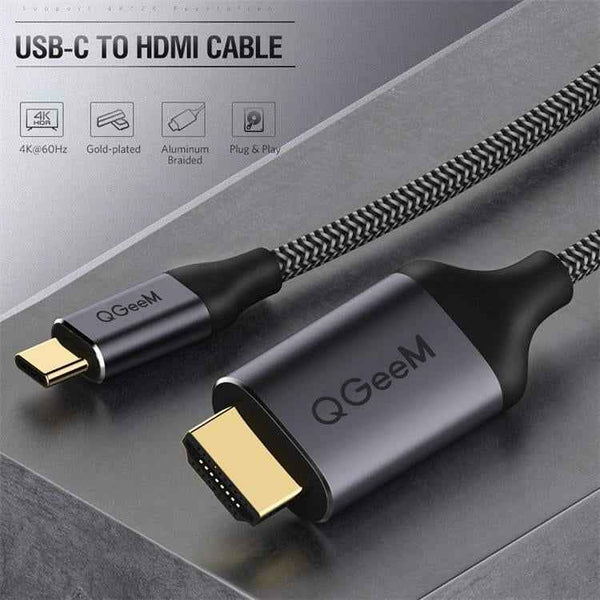 QGeeM QG-UA09 Type-C To HDMI Cable 1.8m