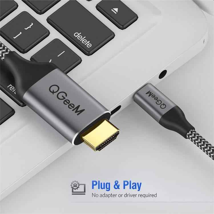 QGeeM QG-UA09 Type-C To HDMI Cable 1.8m