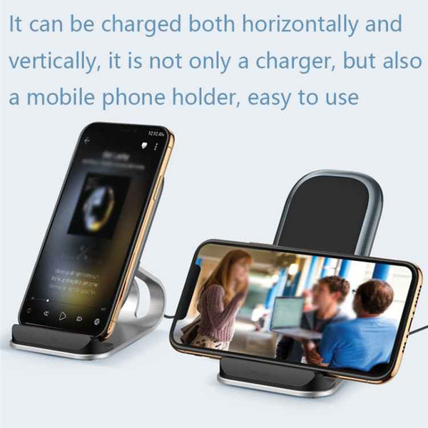 Z01 15W Multifunctional Desktop Wireless Charger with Stand Function, Spec:, MCU (Black), MCU (Silver)