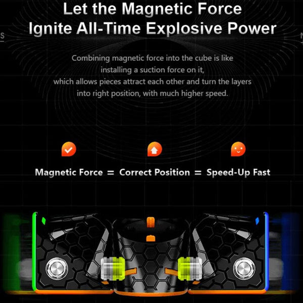 GAN356M Competition Foggy Third-Order Magnetic Magic Cubes, Style: