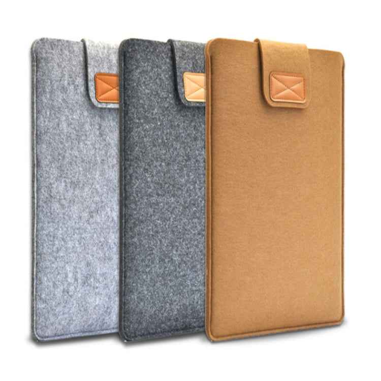 Vertical Felt Laptop Bag Tablet Sleeve Bag, Size: 15 Inch(Dark Gray)