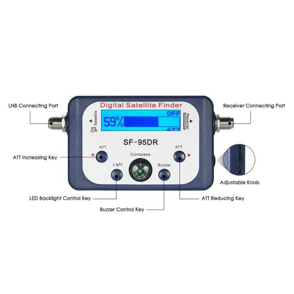 SF-95DR  Satellite Finder TV Signal Receiver With Compass