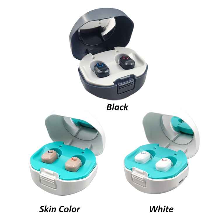 TWS On-Ear Sound Amplifier Hearing Aid with Charging Compartment(Skin Color)