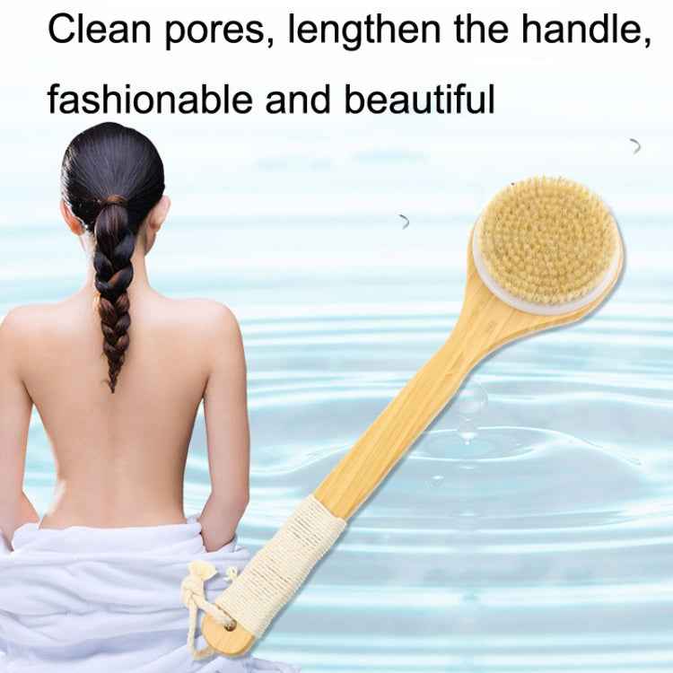 Natural Bristle Massage Exfoliating Shower Brush(As Show)