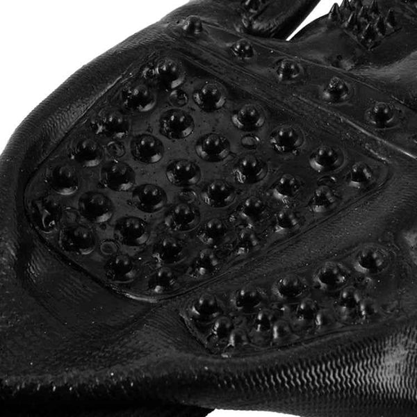 Pet Massage Bath Gloves Hair Removal Cleaning Paste Gloves(Black)