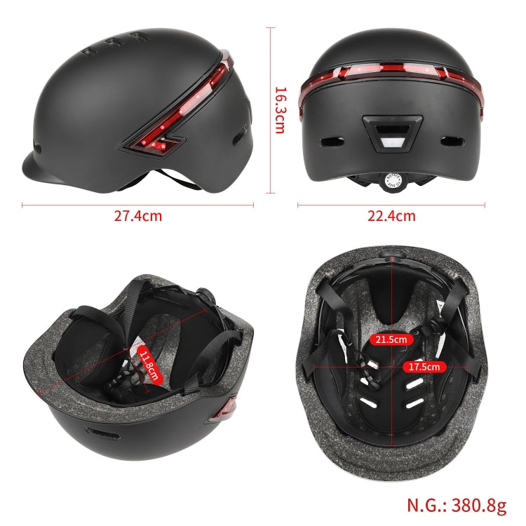 Cycling Helmet Ultralight Bicycle Helmet with Warning Light Remote Control