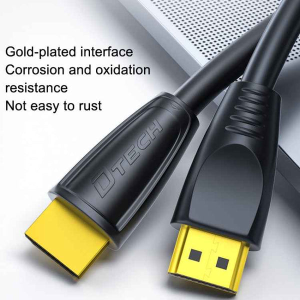 DTECH HDMI 2.0 HD Connection Cable 4K 60Hz Computer TV Connection Cable, Length: 1m