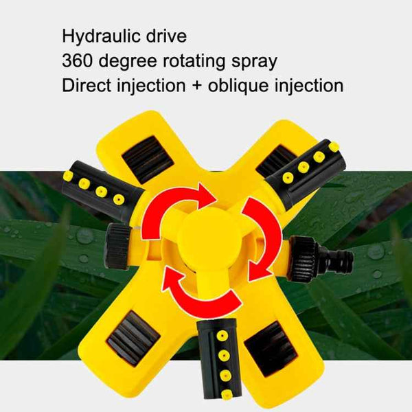 360 Degrees Rotating Watering Device, Style: With 4 PCS 1 inch Connector