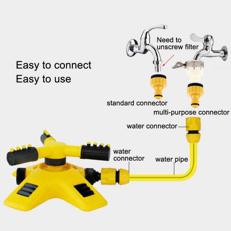 360 Degrees Rotating Watering Device, Style: With 4 PCS 1 inch Connector