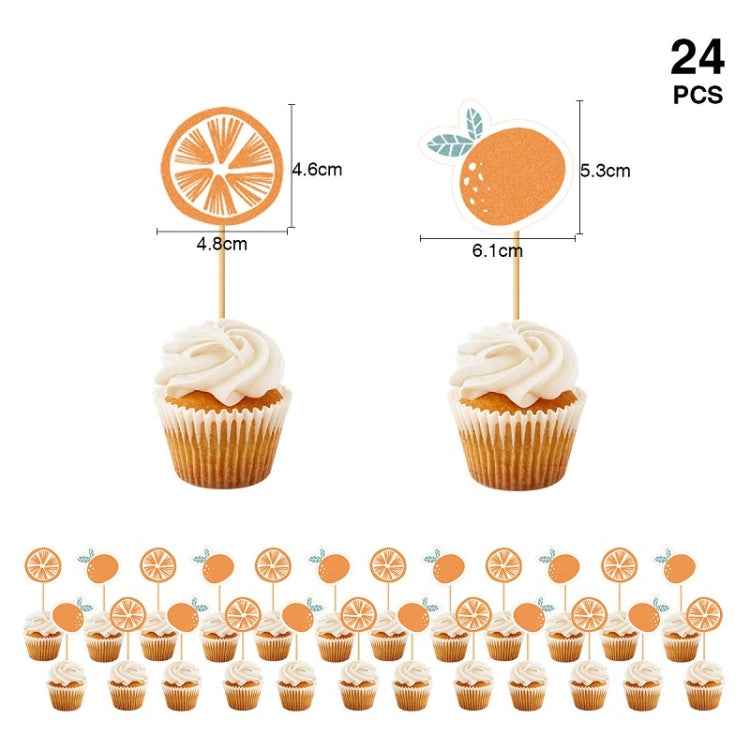 44 PCS/Set Citrus Pattern Themed Baby Birthday Party Decoration