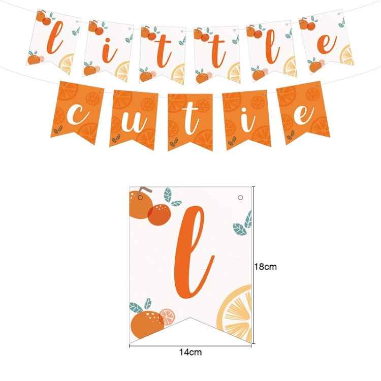 44 PCS/Set Citrus Pattern Themed Baby Birthday Party Decoration