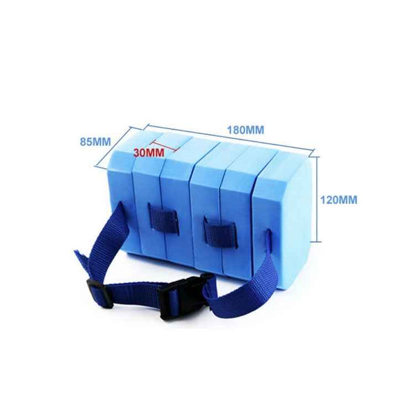 EVA Training Pool Foam Belt Adjustable Back Floating Foam Swimming Floating Waistband(Blue)