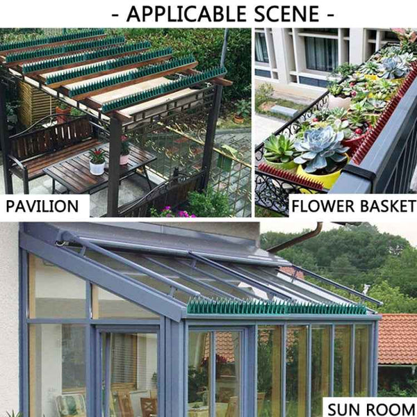 Plastic Bird Repellent Thorns Fence Anti-climb Nails(Black)