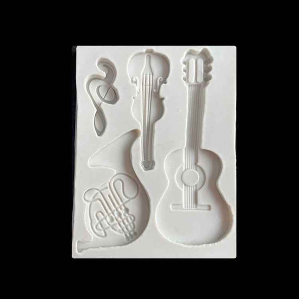 Castle Musical Silicone Mold Chocolate Fondant Cake Decor, Style:, Specification: Rectangle