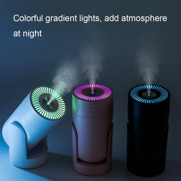 L09 USB Plug-in Rotating Colorful Night Light Humidifier, White, Pink, Black