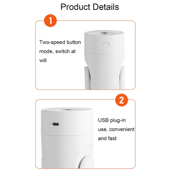 L09 USB Plug-in Rotating Colorful Night Light Humidifier, White, Pink, Black