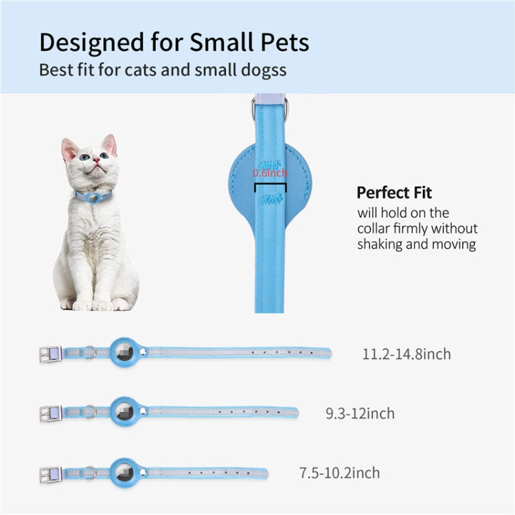 For Airtag Tracker Protective Cover Pet PU Collar, XS, S, M