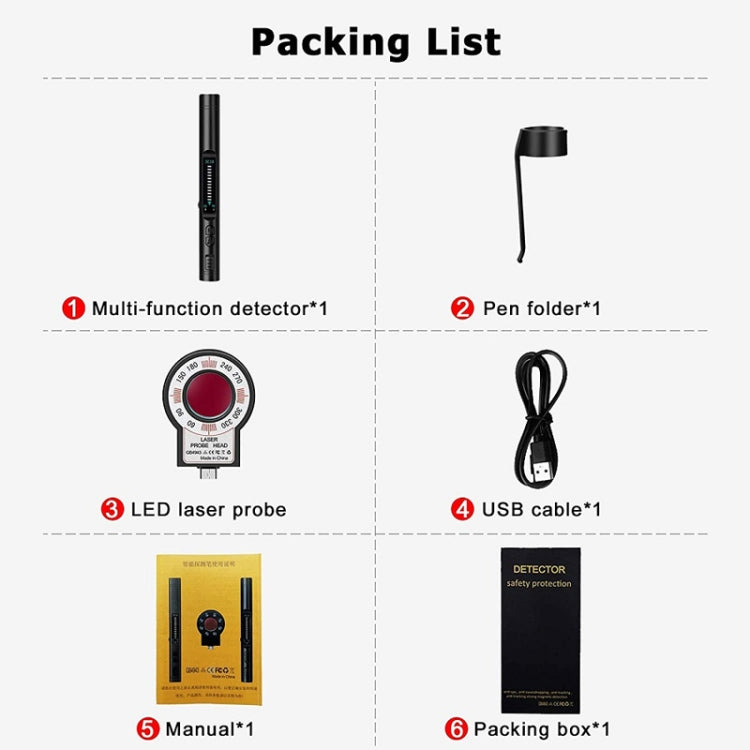 SC18 Signal Detector Hotel Anti-Sneak Camera Detector GPS Find Scanner