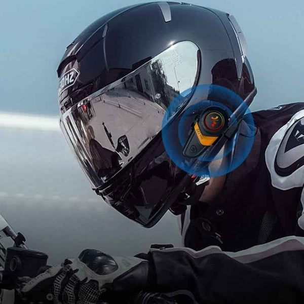 Motorcycle Helmet Call Music Navigation Bluetooth Headset, Color: Red(Soft Pipe Microphone)