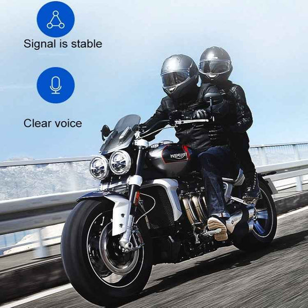 Motorcycle Helmet Call Music Navigation Bluetooth Headset, Color: Red(Soft Pipe Microphone)