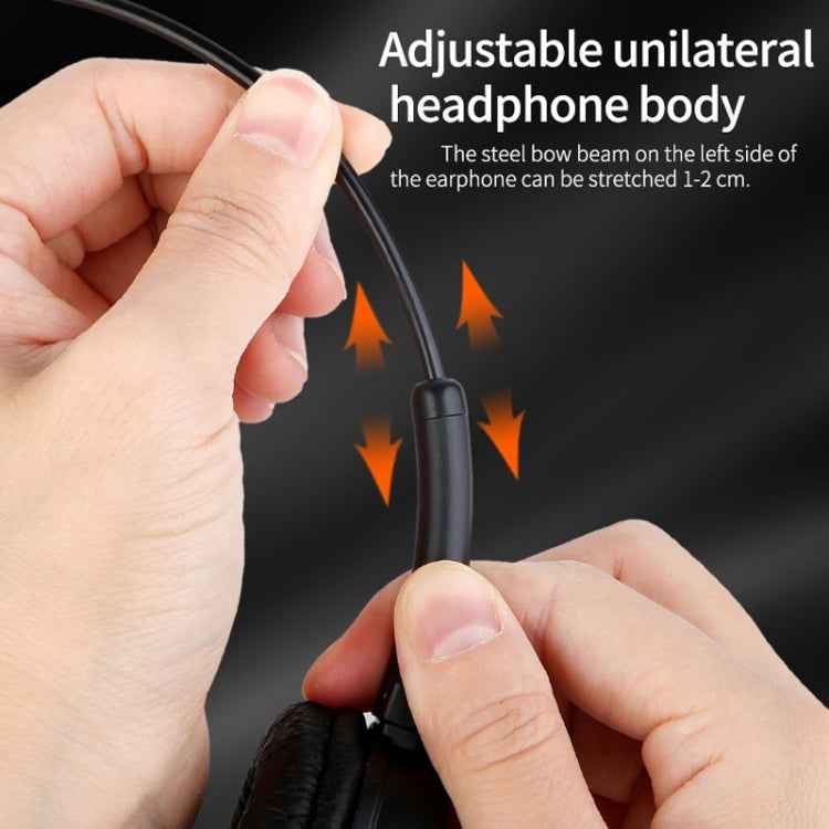 DANYIN BH69 Unilateral Bluetooth Business Talk Headset Customer Service Wireless Voice Wheat(Black)