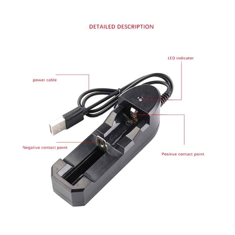 3 PCS BMAX 18650 Lithium Battery Single Slot USB Charger