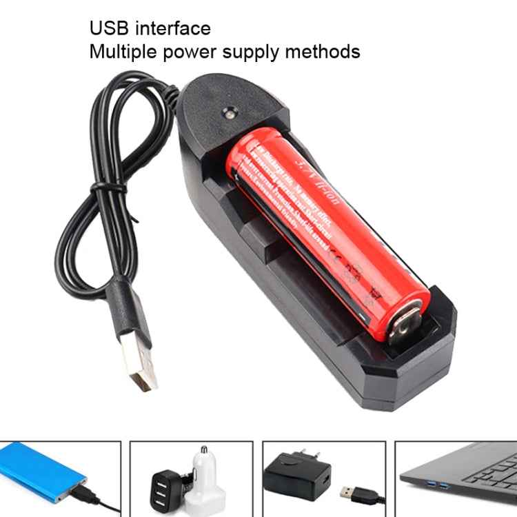 3 PCS BMAX 18650 Lithium Battery Single Slot USB Charger