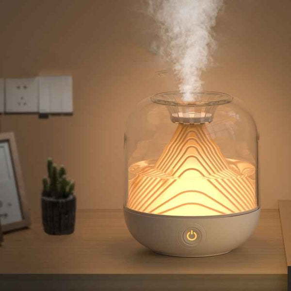 FX-039 USB Charging Ambient Light Humidifier Mountain Mini Wireless Humidifier(Wine Red)