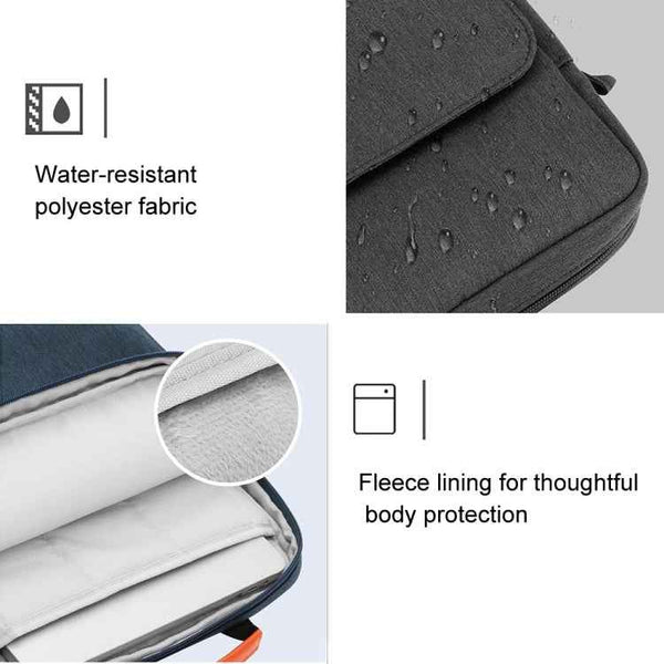 Vertical Laptop Bag Handheld Shoulder Crossbody Bag, Size: 13 Inch(Light Gray)