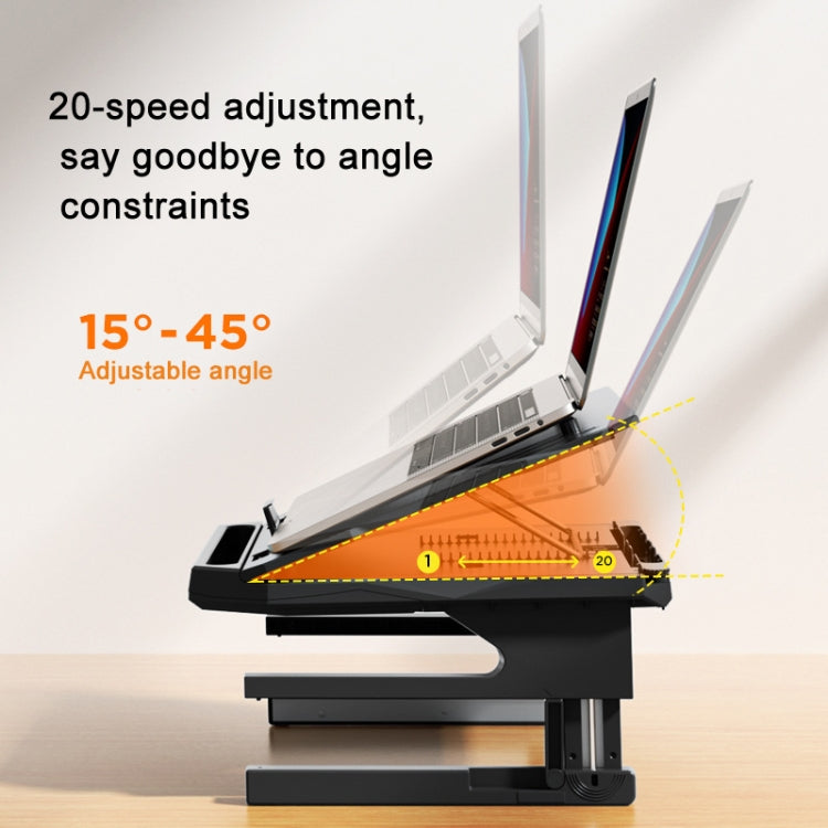 Double Layer Foldable Lift Laptop Stand  Aluminum Computer Heightening Bracket