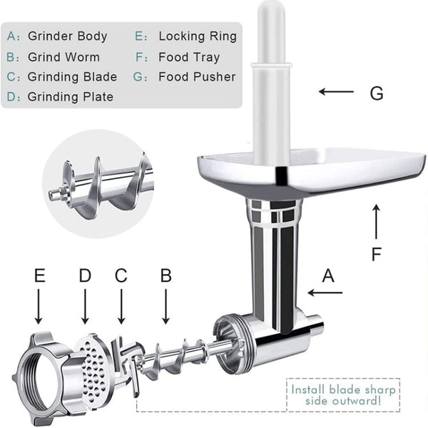For Kitchenaid Porking Enemy Accessories Dough Maker Grinder Meat Universal Set