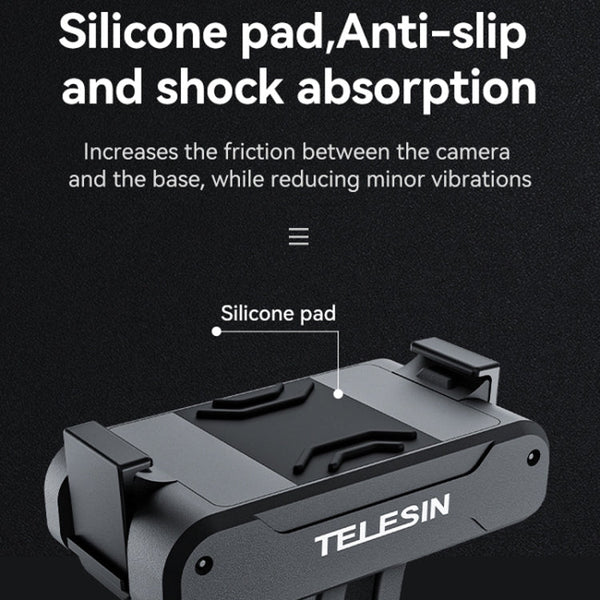 For DJI OSMO Action 3 TELESIN Magnetic Two Claw Adapter Action Camera Accessories