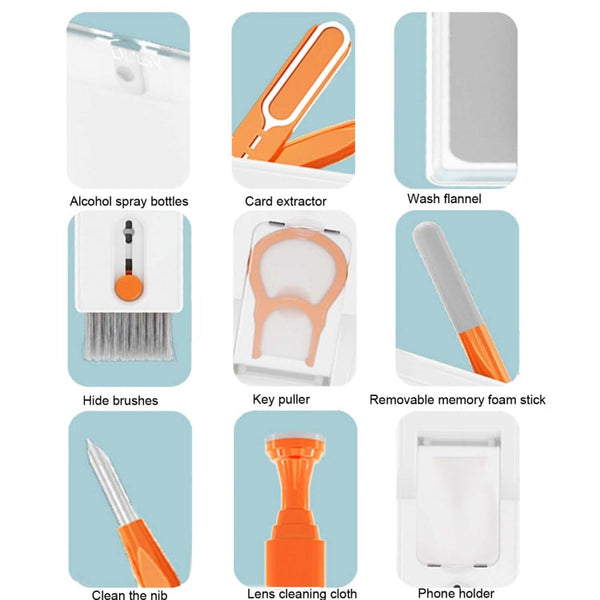 Q11 11-in-1 Multifunctional Bluetooth Headset Cleaning Pen Computer Keyboard Cleaning Kit, Q11
