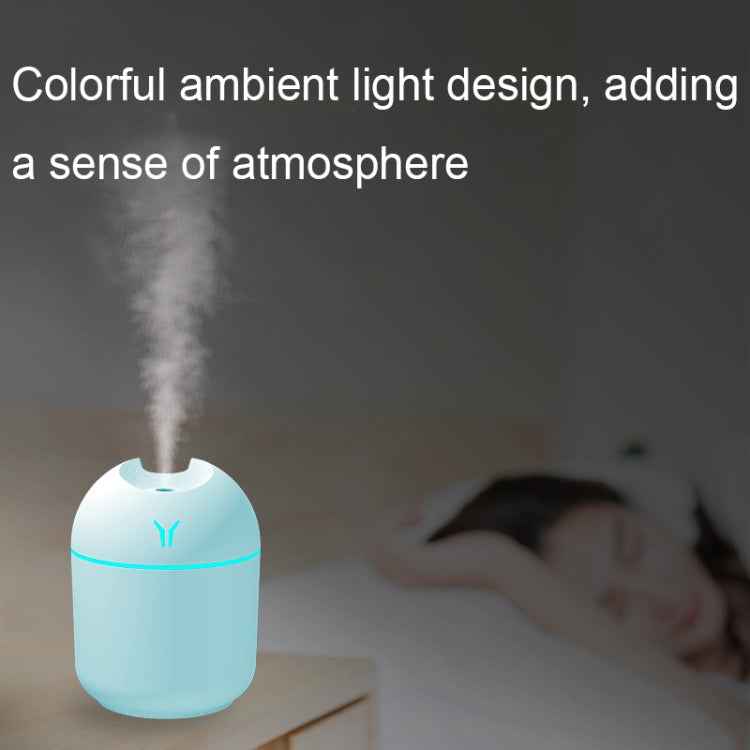 USB Mini Desktop Colorful Night Light Car Humidifier, Spec: 250ml (Y-Blue)