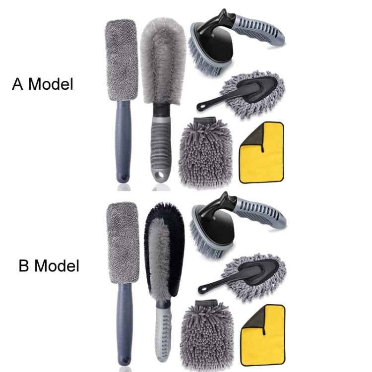 6pcs/Set Gloves Dusting Tire Brush Car Cleaning Brush Set(B Model)