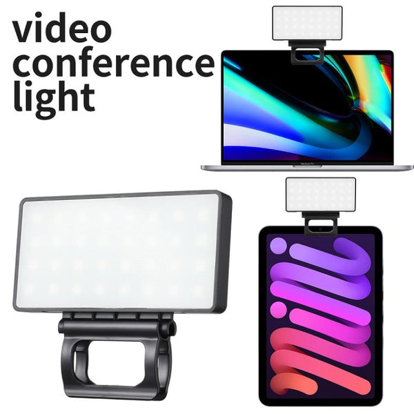 Outdoor Live Photography Multi-angle Brightness Adjustment Mobile Phone Fill Light, Monochrome White Light, RGB Color