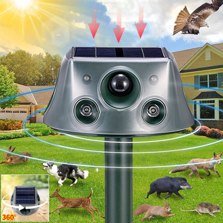 SK031 Four-Sided Solar Animal Repeller Bird Repeller Ultrasonic Rat Repeller
