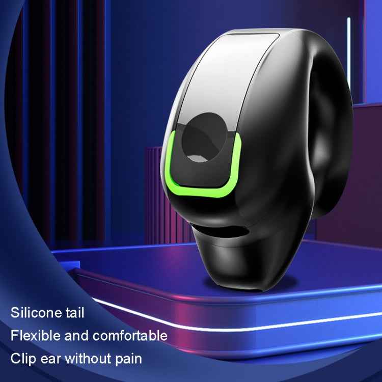 GD28 IPX4 Waterproof Single-ear Lightweight Clip Ear Bluetooth Earphone(White)