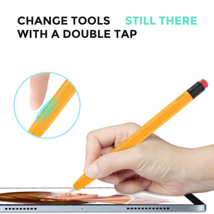 AhaStyle PT180-2 Silicone Protective Case Anti-Slip And Anti-Drop Capacitive Pen Case, For Apple Pencil 1, For Apple Pencil 2