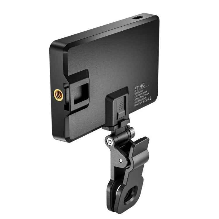 ST-120C Mobile Phone Tablet Clip Fill Light Selfie Live Camera Portable Camera Lighting(Black)