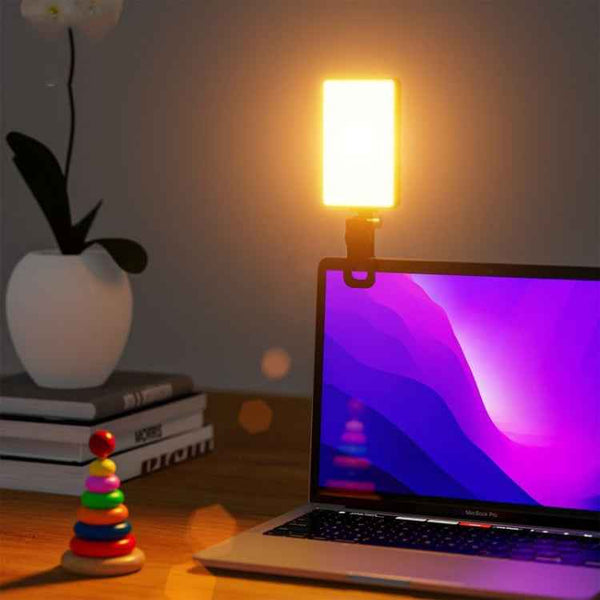 ST-120C Mobile Phone Tablet Clip Fill Light Selfie Live Camera Portable Camera Lighting(Black)