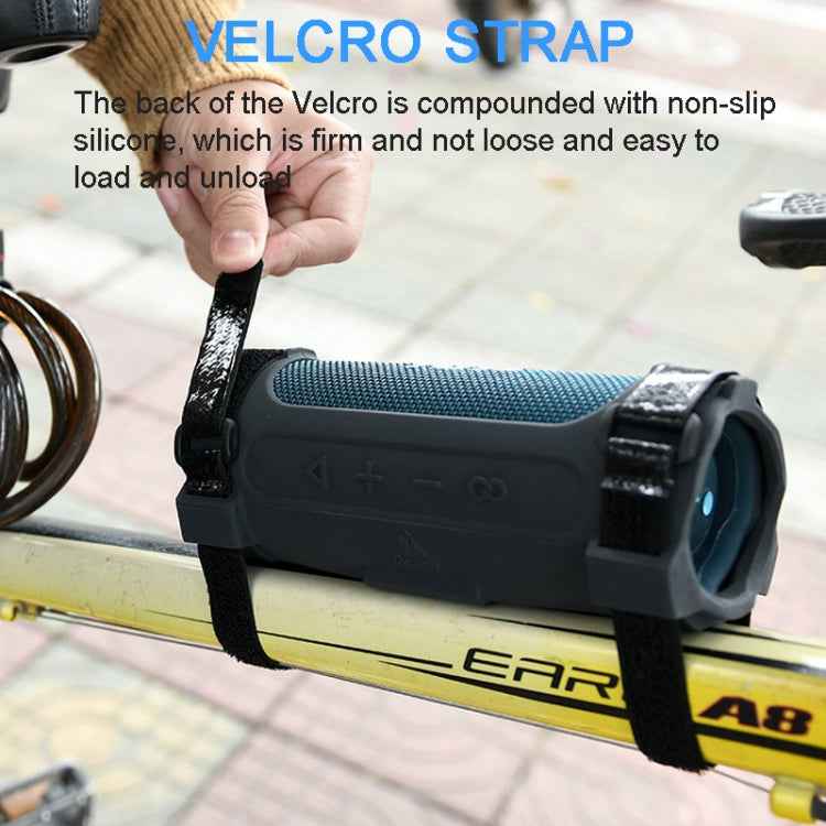 For JBL Flip 6 Speaker Bag Travel Carrying Silicone Case With Shoulder Strap(Blue)