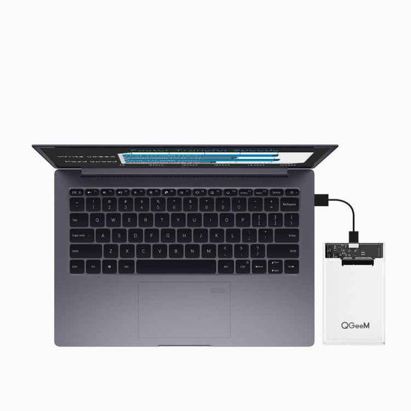 Micro-USB QGeeM USB3.0 Transparent High-Speed 2.5 Inch Universal Laptop External Hard Disk Box