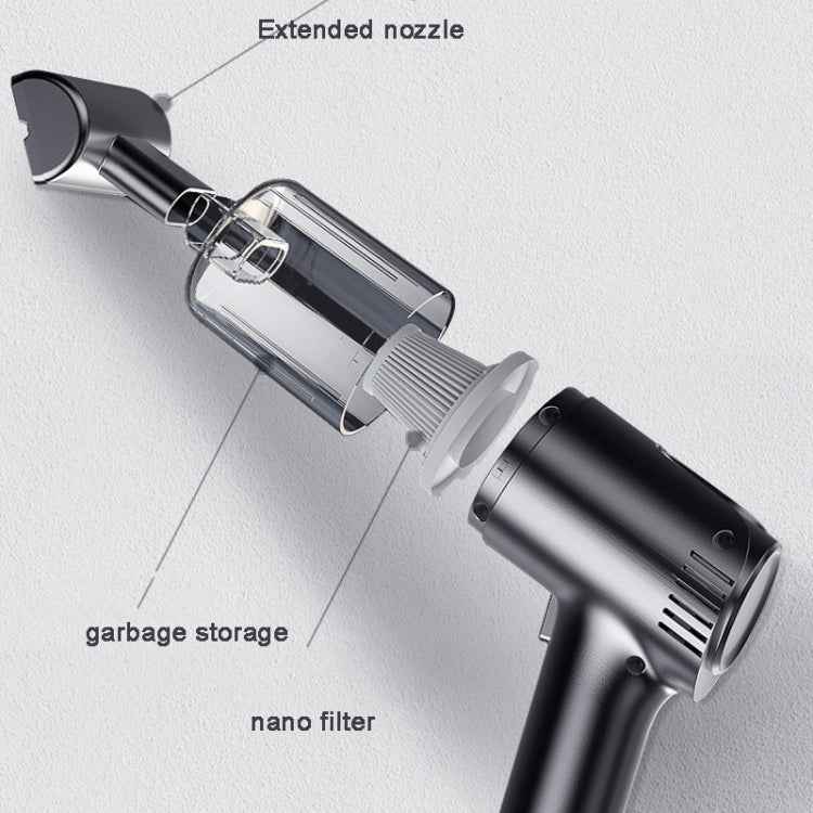 ST-8001EG 11.1V 6000mah White 50W Wireless Handheld Large Suction Car Vacuum Cleaner